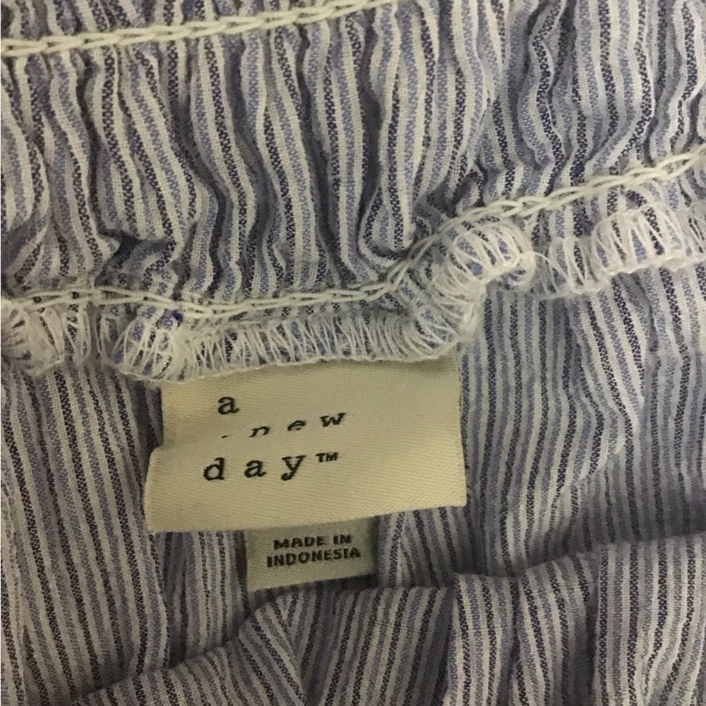 A New Day Blue striped top with Flowy Design - Picture 6 of 9